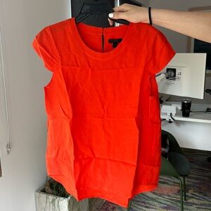 Linen cap sleeve top, loose boxy cut